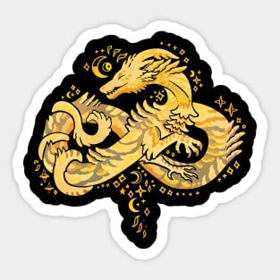 Autism Acceptance Dragon (Gold) Sticker